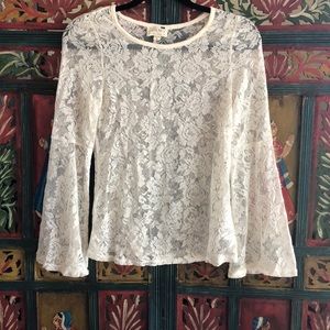 Floral Lacey Long Sleeve Top